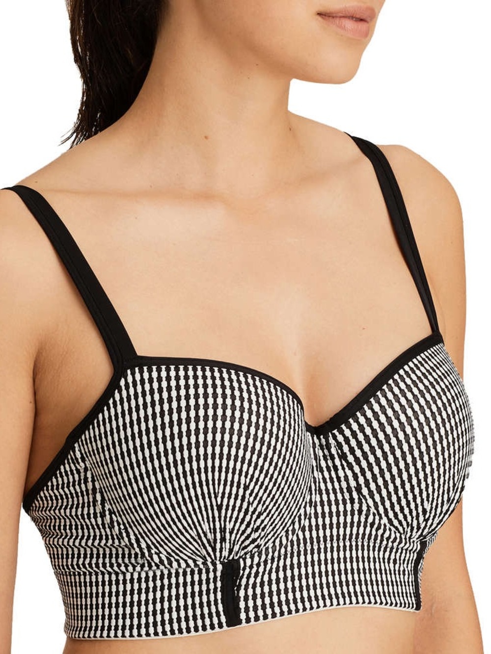 PrimaDonna Swim Capri Underwire Bikini Set Black White 34DDD/ Top (M Bottom)